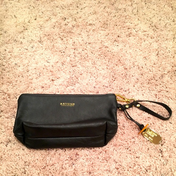 R. Riveter Handbags - R. Riveter Black Leather Clutch.